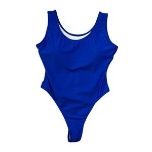 Annbon Women's Size XL 80's 90's Retro High Cut Thong One Piece Swimsuit